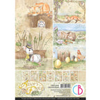 Scrapbook Papierblock A4 - Aesop´s fables - Bastelschachtel