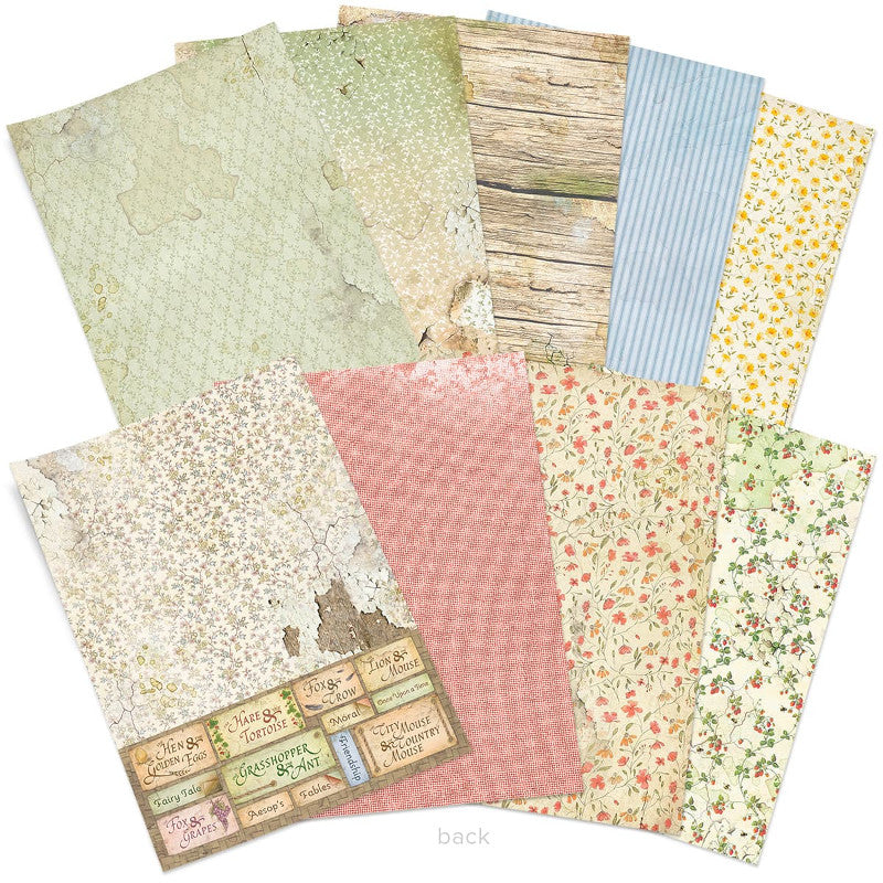 Scrapbook Papierblock A4 - Aesop´s fables - Bastelschachtel
