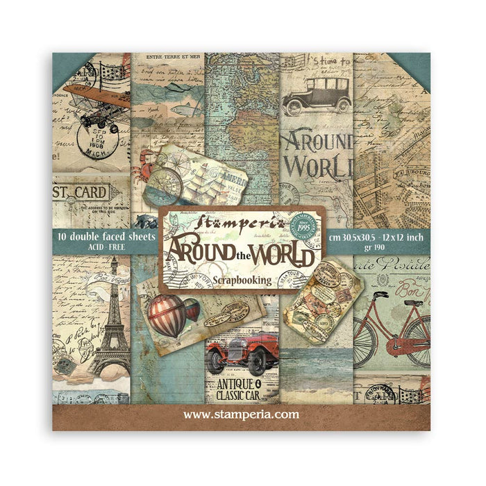 Scrapbook Papierblock 12"x12" - Around the world