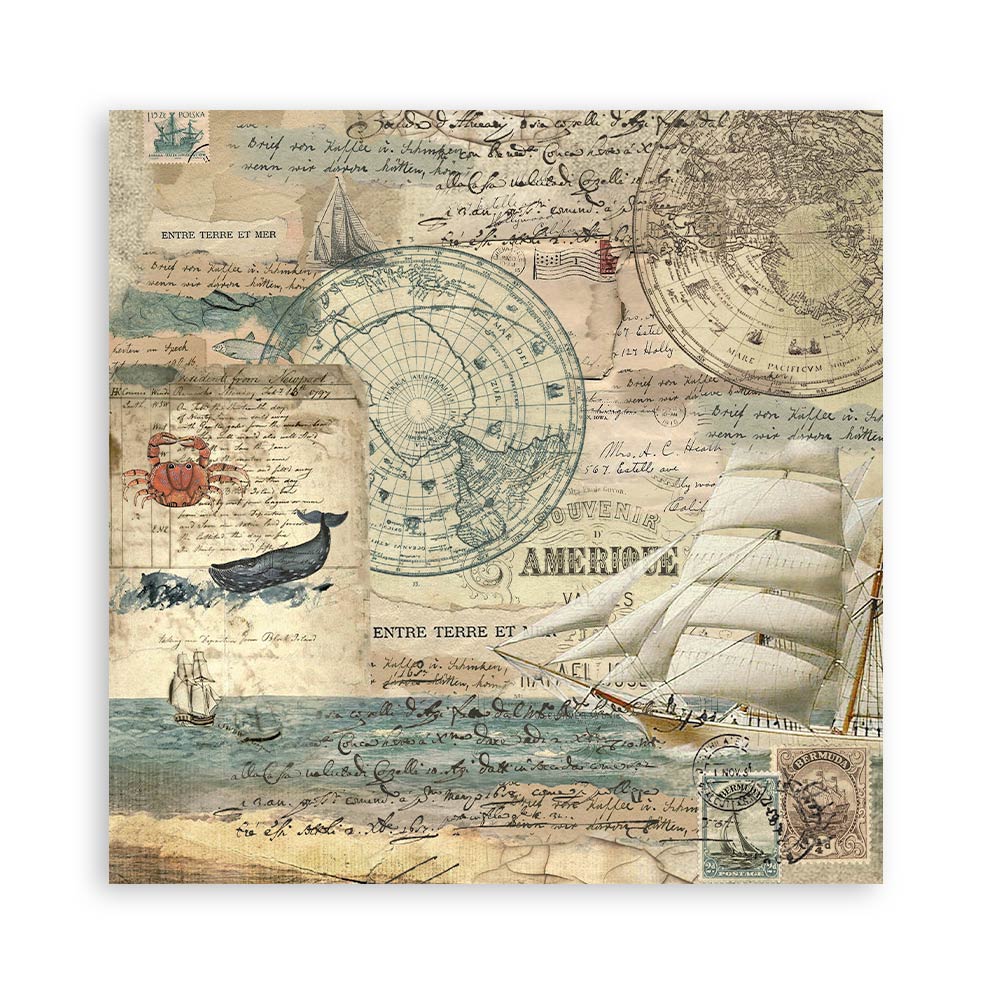 Scrapbook Papierblock 12"x12" - Around the world - Bastelschachtel - Scrapbook Papierblock 12"x12" - Around the world