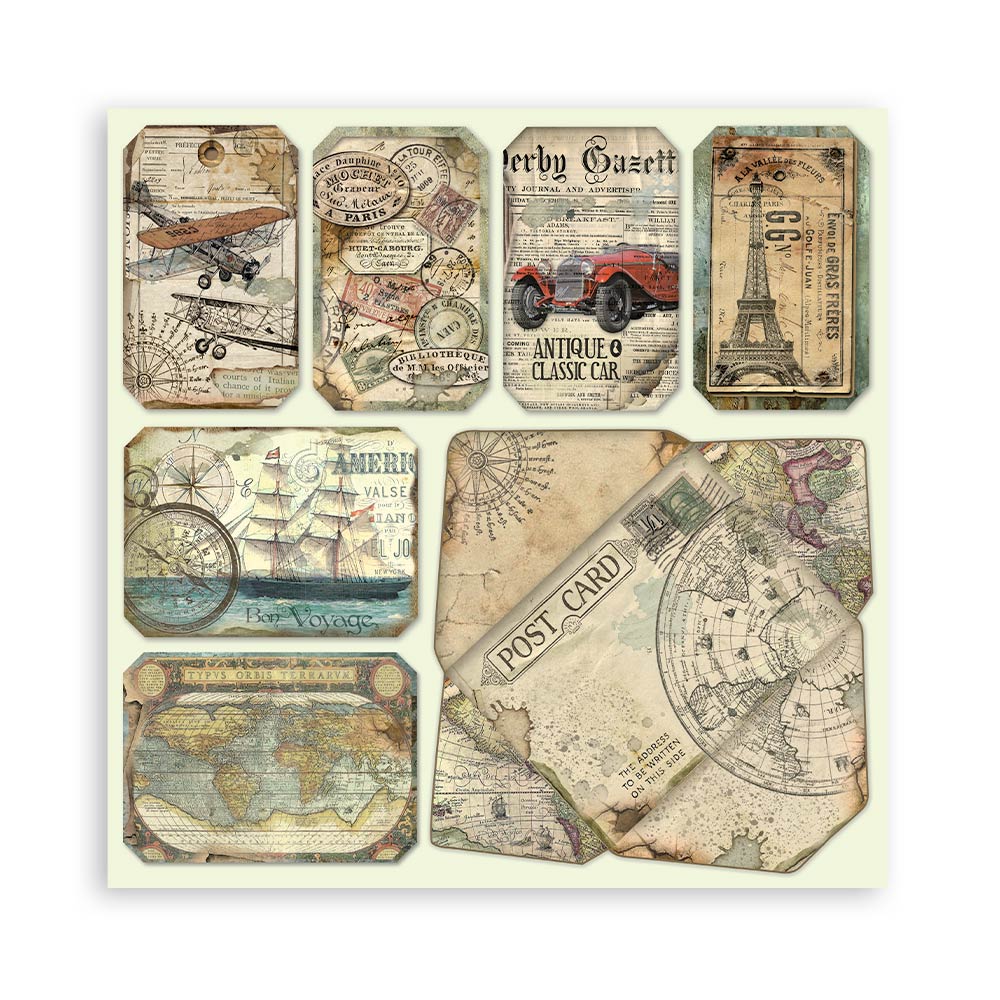 Scrapbook Papierblock 12"x12" - Around the world - Bastelschachtel - Scrapbook Papierblock 12"x12" - Around the world