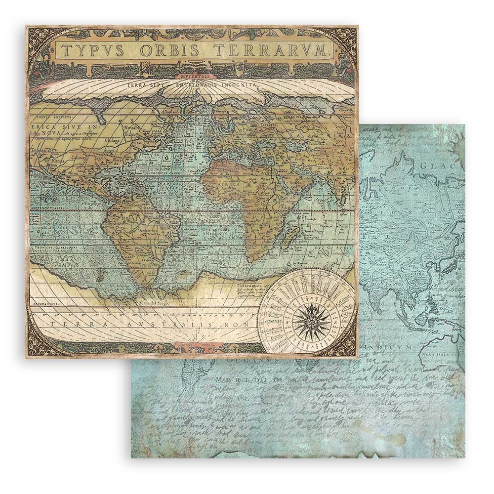 Scrapbook Papierblock 12"x12" - Around the world - Bastelschachtel - Scrapbook Papierblock 12"x12" - Around the world