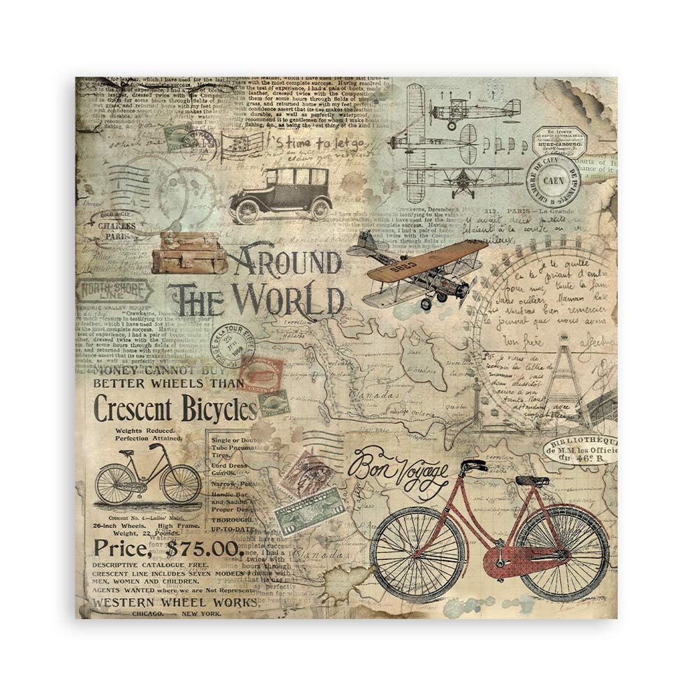 Scrapbook Papierblock 12"x12" - Around the world - Bastelschachtel - Scrapbook Papierblock 12"x12" - Around the world