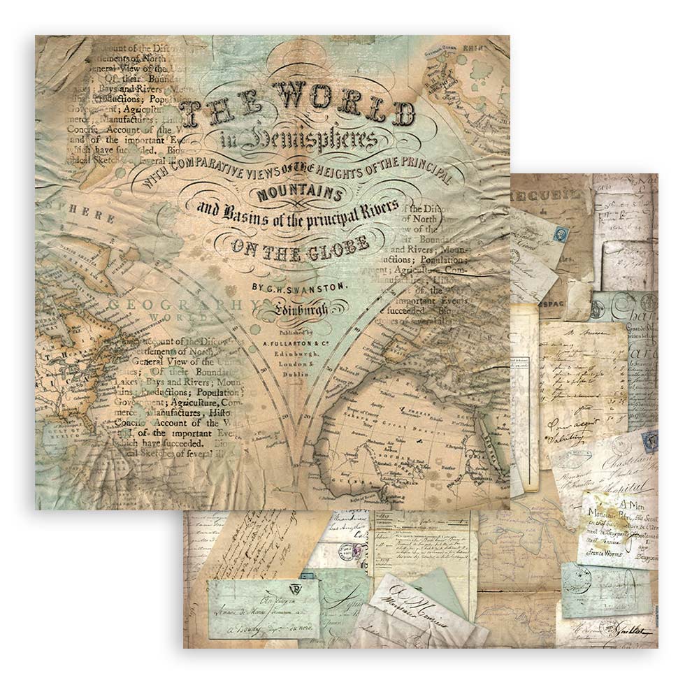 Scrapbook Papierblock 12"x12" - Around the world - Bastelschachtel - Scrapbook Papierblock 12"x12" - Around the world