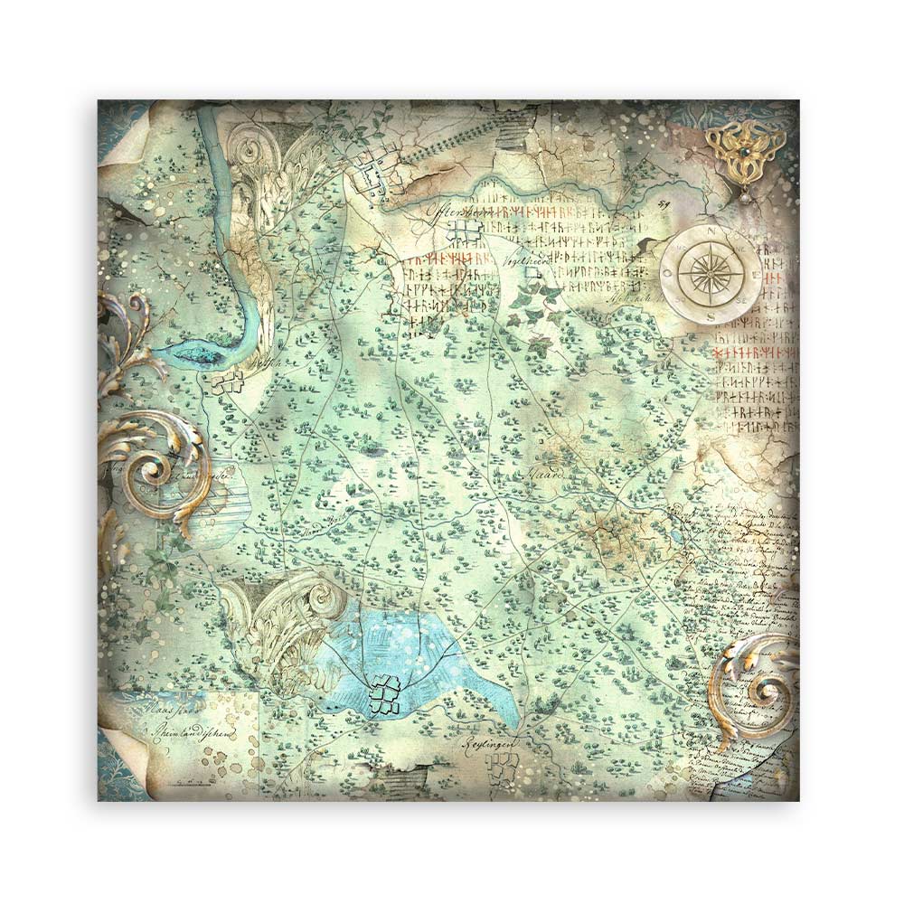 Scrapbook Papierblock 12"x12" - Magic Forest - Maxi Background selection - Bastelschachtel - Scrapbook Papierblock 12"x12" - Magic Forest - Maxi Background selection