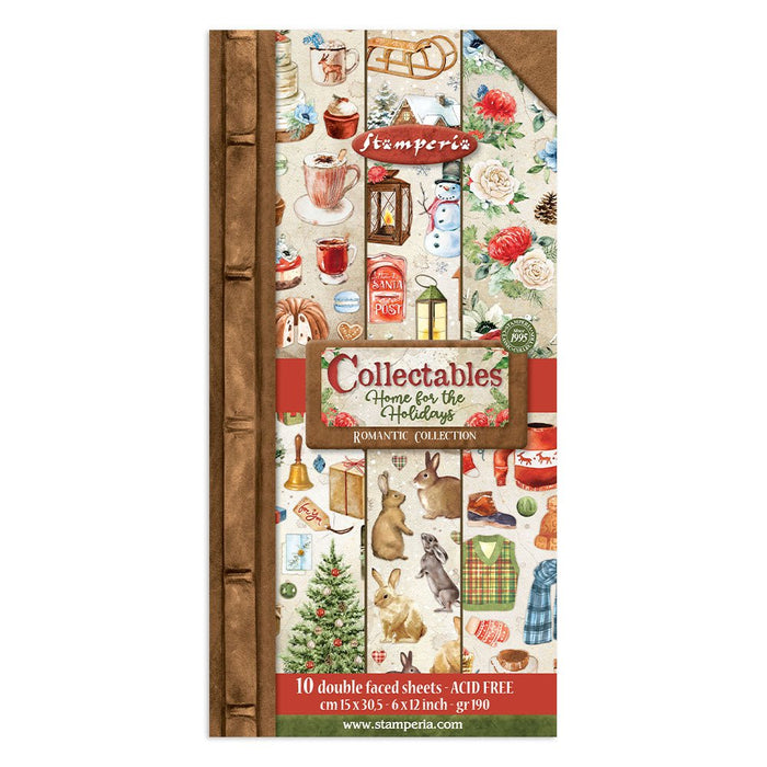 Scrapbook Papierblock Collection "6x12" - Romantic home for the holidays