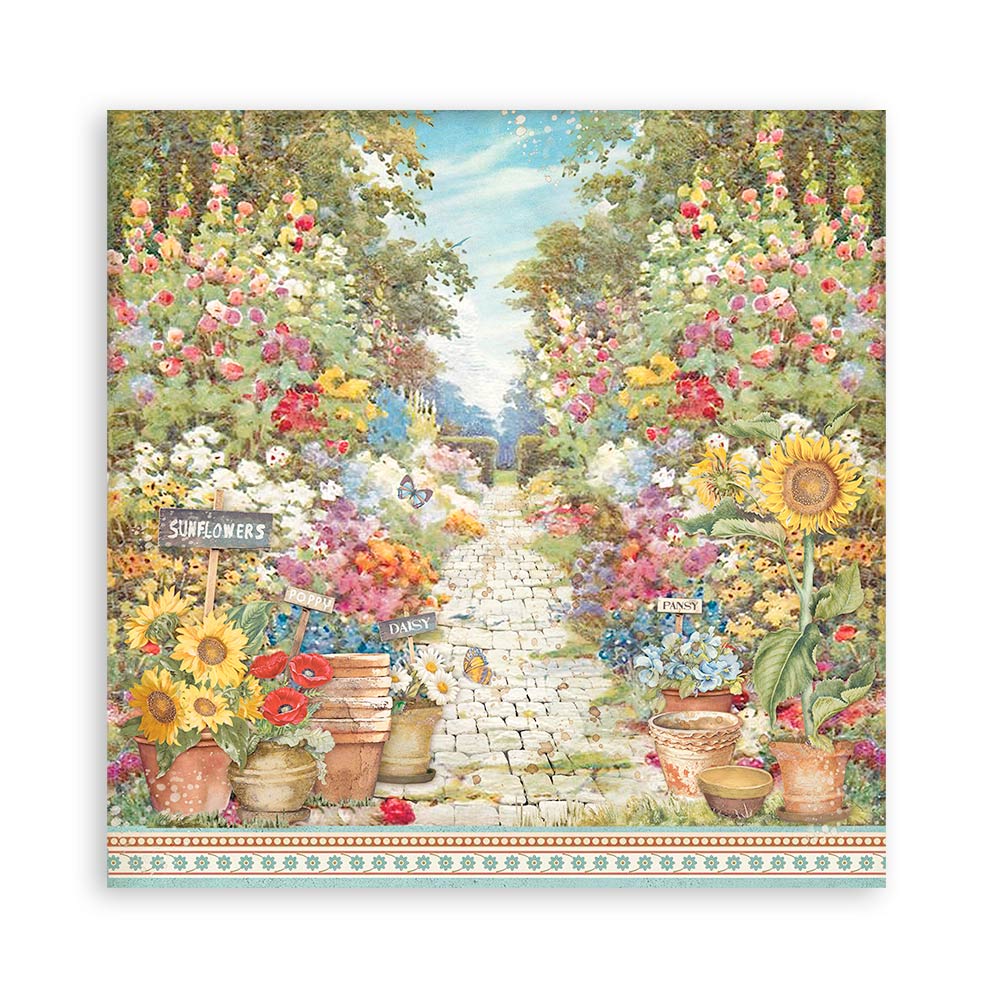 Scrapbook Papierblock 12"x12" - Sunflower Art - Bastelschachtel - Scrapbook Papierblock 12"x12" - Sunflower Art