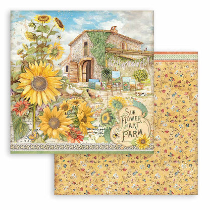 Scrapbook Papierblock 12"x12" - Sunflower Art - Bastelschachtel - Scrapbook Papierblock 12"x12" - Sunflower Art