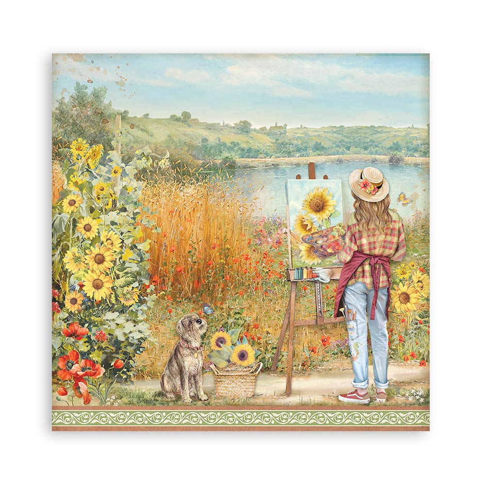 Scrapbook Papierblock 12"x12" - Sunflower Art - Bastelschachtel - Scrapbook Papierblock 12"x12" - Sunflower Art