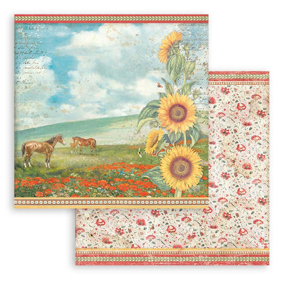 Scrapbook Papierblock 12"x12" - Sunflower Art - Bastelschachtel - Scrapbook Papierblock 12"x12" - Sunflower Art