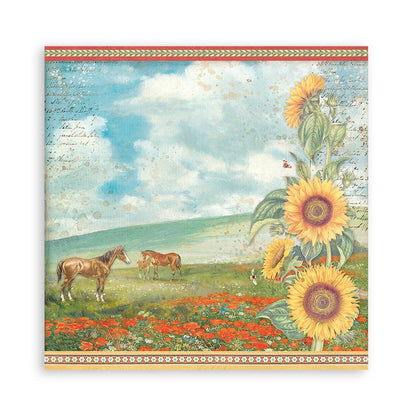 Scrapbook Papierblock 12"x12" - Sunflower Art - Bastelschachtel - Scrapbook Papierblock 12"x12" - Sunflower Art