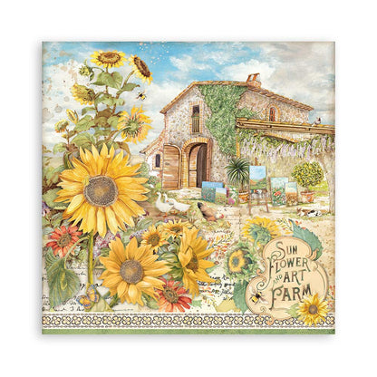 Scrapbook Papierblock 12"x12" - Sunflower Art - Bastelschachtel - Scrapbook Papierblock 12"x12" - Sunflower Art