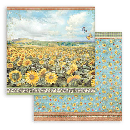 Scrapbook Papierblock 12"x12" - Sunflower Art - Bastelschachtel - Scrapbook Papierblock 12"x12" - Sunflower Art