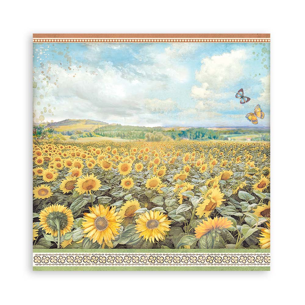 Scrapbook Papierblock 12"x12" - Sunflower Art - Bastelschachtel - Scrapbook Papierblock 12"x12" - Sunflower Art