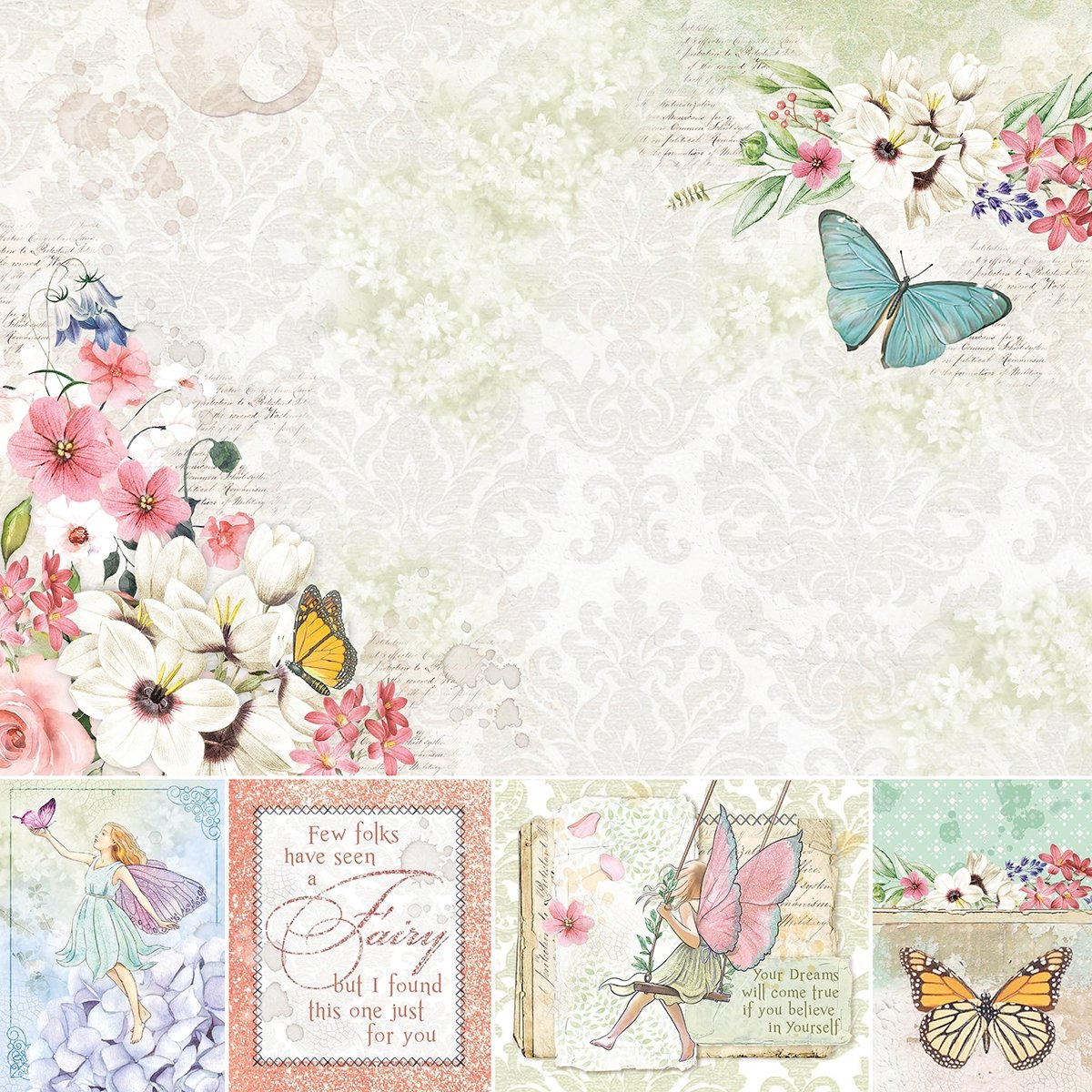 Scrapbook Papierblock 12"x12" - Enchanted land - Bastelschachtel - Scrapbook Papierblock 12"x12" - Enchanted land