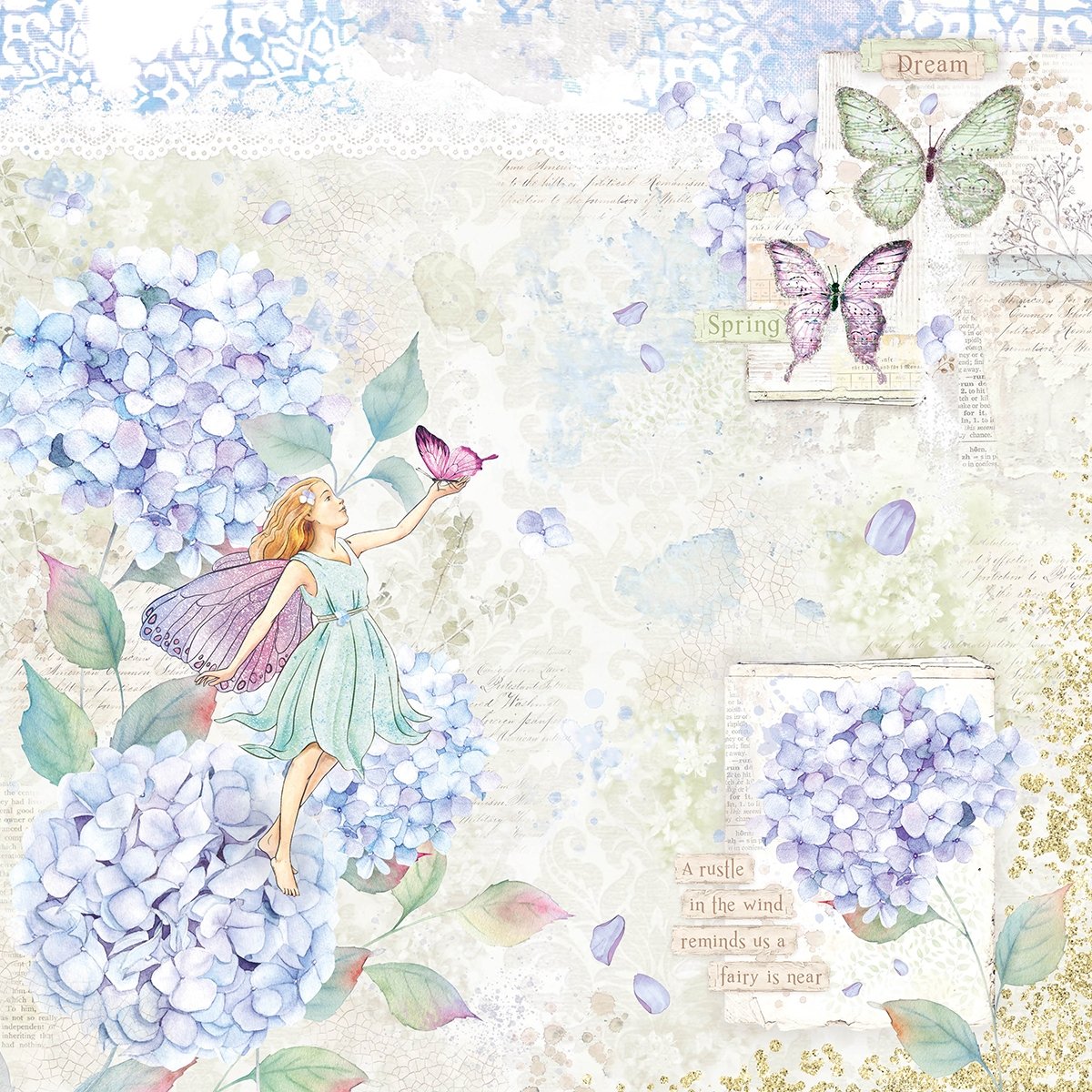 Scrapbook Papierblock 12"x12" - Enchanted land - Bastelschachtel - Scrapbook Papierblock 12"x12" - Enchanted land