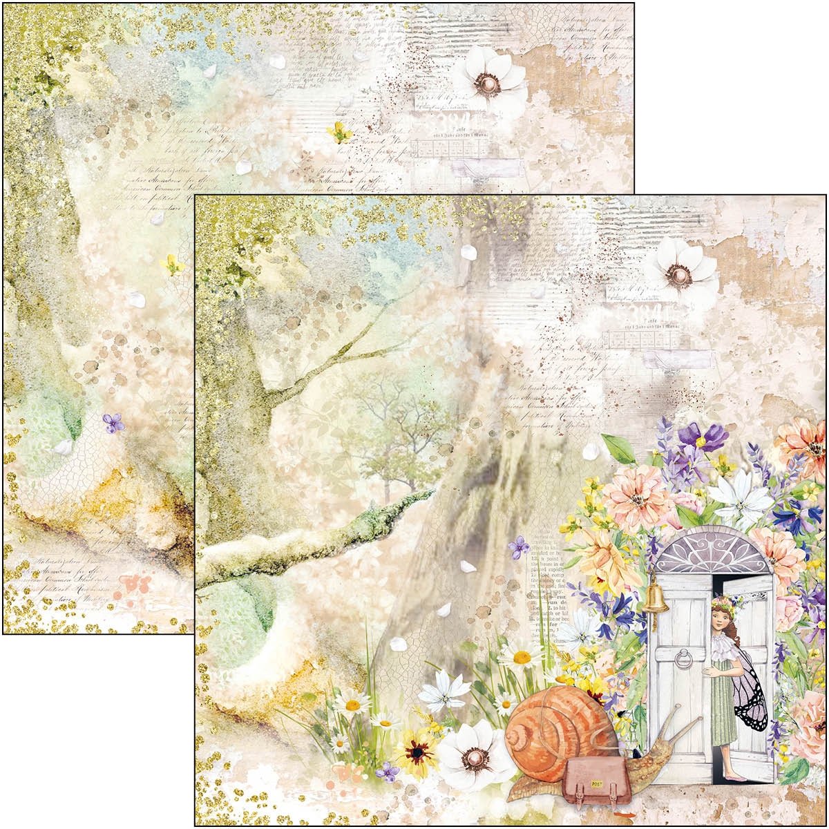 Scrapbook Papierblock 12"x12" - Enchanted land - Bastelschachtel - Scrapbook Papierblock 12"x12" - Enchanted land