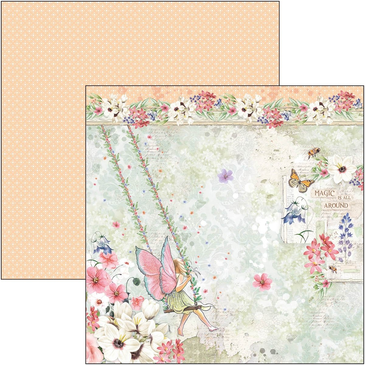 Scrapbook Papierblock 12"x12" - Enchanted land - Bastelschachtel - Scrapbook Papierblock 12"x12" - Enchanted land