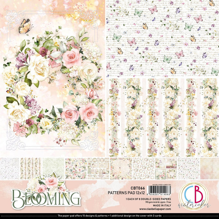 Scrapbook Papierblock 12"x12" - Blooming