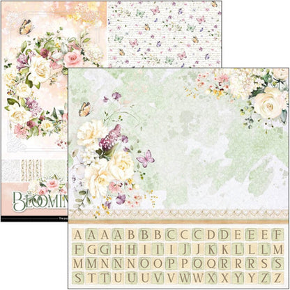 Scrapbook Papierblock 12"x12" - Blooming - Bastelschachtel - Scrapbook Papierblock 12"x12" - Blooming