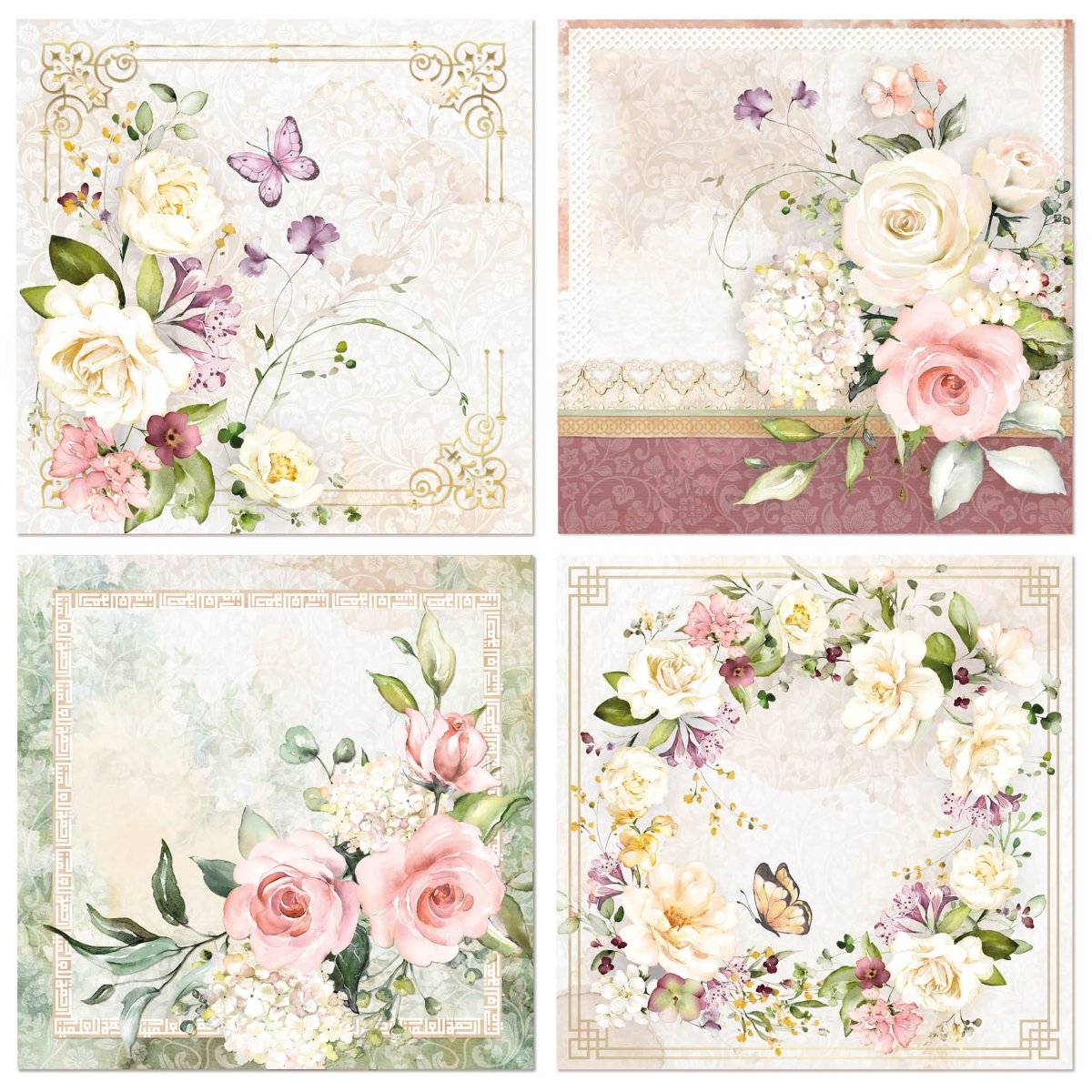 Scrapbook Papierblock 12"x12" - Blooming - Bastelschachtel - Scrapbook Papierblock 12"x12" - Blooming