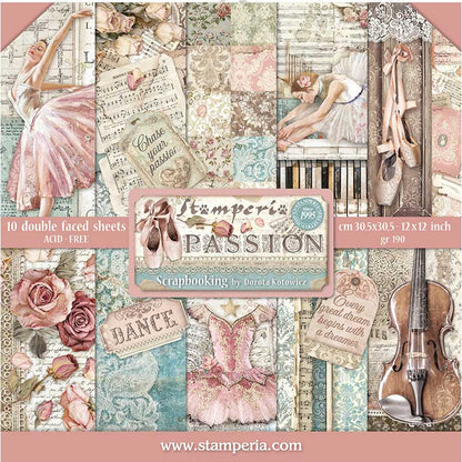 Scrapbook Papierblock 12"x12" - Passion - Bastelschachtel - Scrapbook Papierblock 12"x12" - Passion