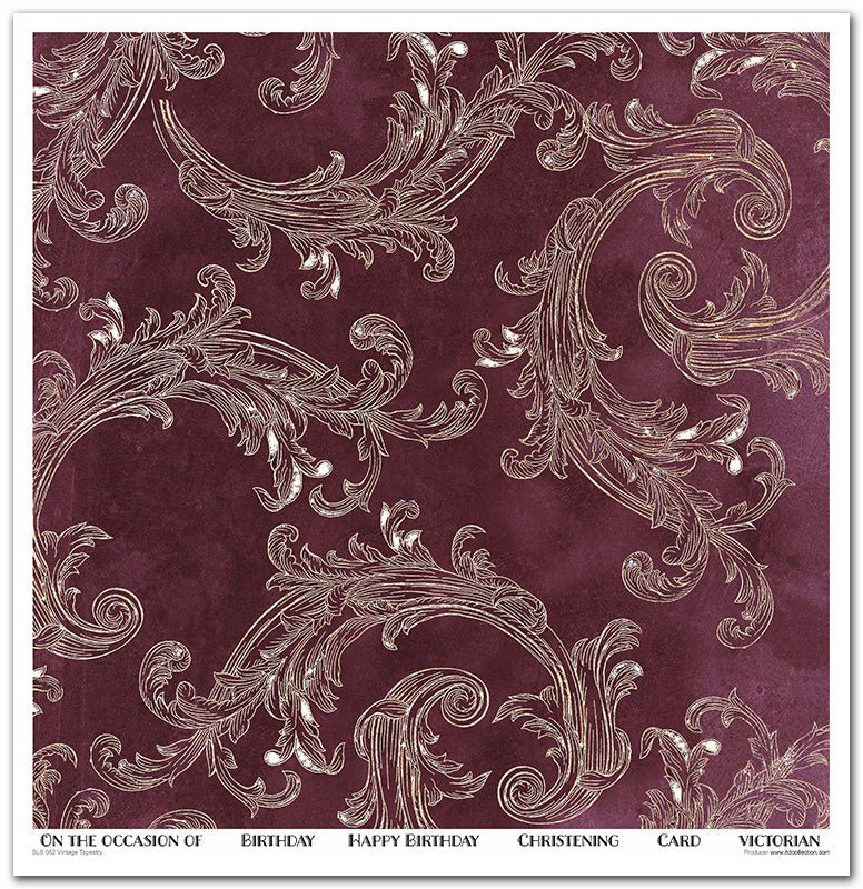 Scrapbook Papierblock 12,2"x12,6" - Vintage tapestry - Bastelschachtel - Scrapbook Papierblock 12,2"x12,6" - Vintage tapestry