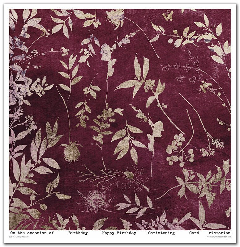 Scrapbook Papierblock 12,2"x12,6" - Vintage tapestry - Bastelschachtel - Scrapbook Papierblock 12,2"x12,6" - Vintage tapestry