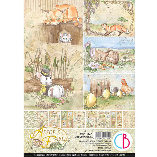 Scrapbook Papierblock A4 - Aesop´s fables