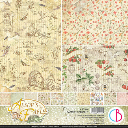 Scrapbook Papierblock 12"x12" - Aesop´s fables 8-er