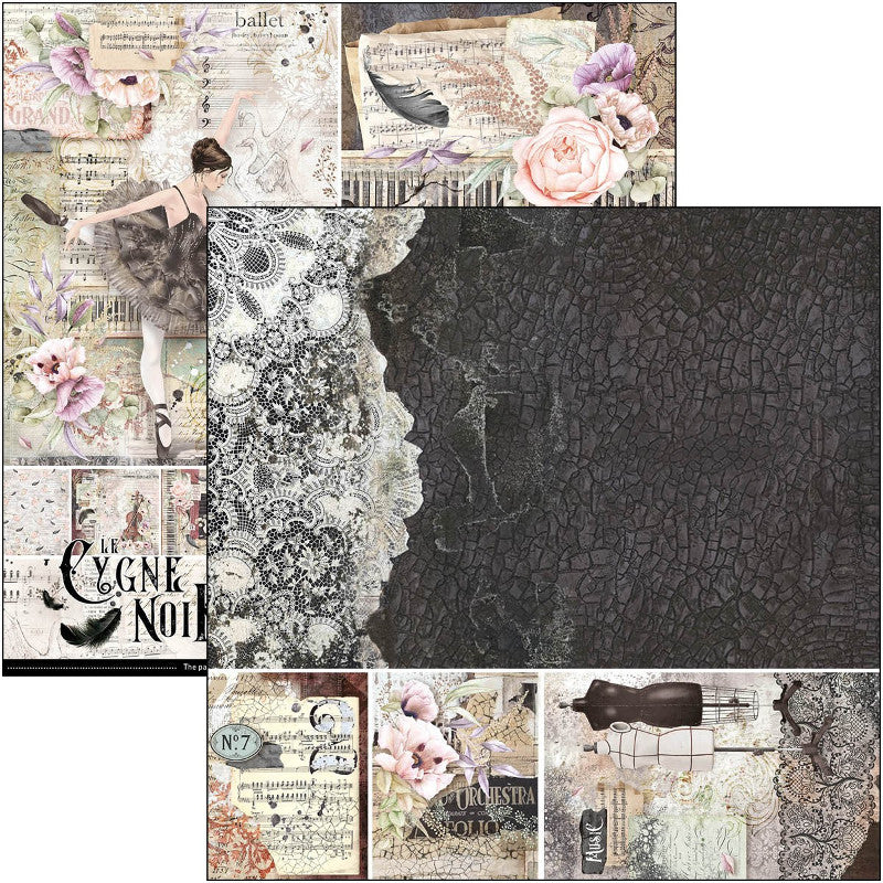 Scrapbook Papierblock 12"x12" - Cygne Noir