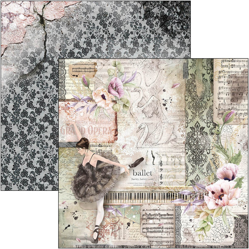 Scrapbook Papierblock 12"x12" - Cygne Noir