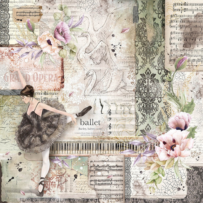 Scrapbook Papierblock 12"x12" - Cygne Noir