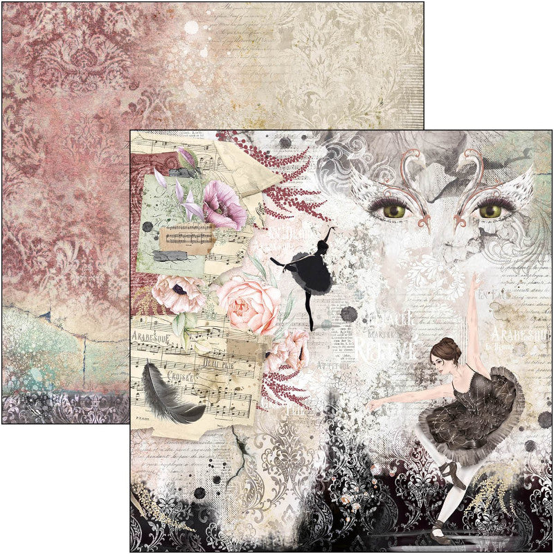 Scrapbook Papierblock 12"x12" - Cygne Noir