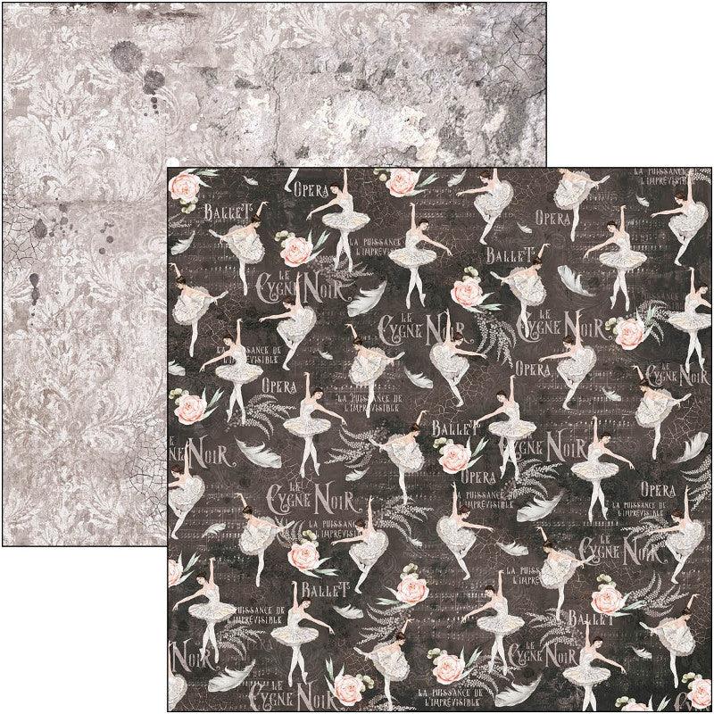 Scrapbook Papierblock 12"x12" - Cygne Noir - Bastelschachtel - Bastelpapier - 