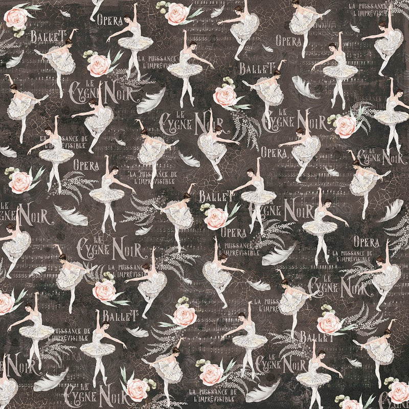 Scrapbook Papierblock 12"x12" - Cygne Noir