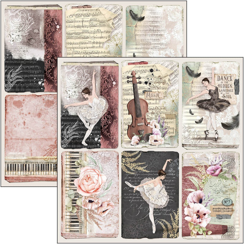 Scrapbook Papierblock 12"x12" - Cygne Noir