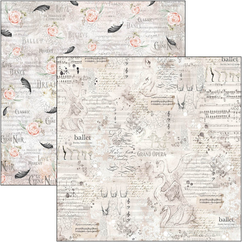 Scrapbook Papierblock 12"x12" - Cygne Noir