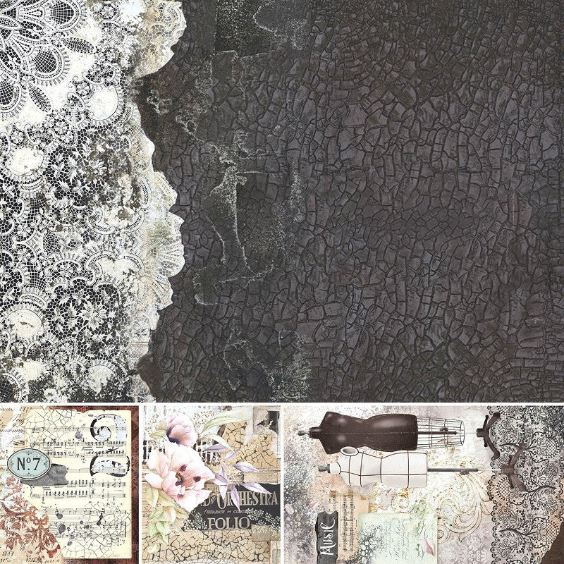 Scrapbook Papierblock 12"x12" - Cygne Noir