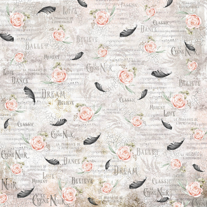Scrapbook Papierblock 12"x12" - Cygne Noir