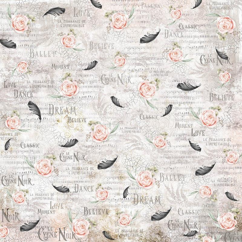 Scrapbook Papierblock 12"x12" - Cygne Noir - Bastelschachtel - Bastelpapier - 