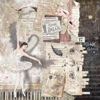 Scrapbook Papierblock 12"x12" - Cygne Noir - Bastelschachtel - Bastelpapier - 