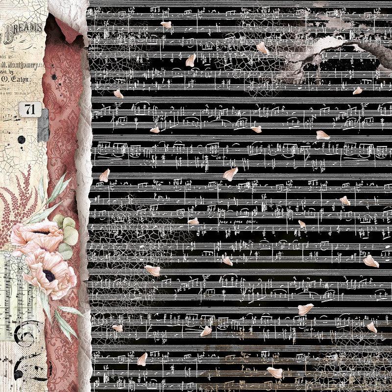 Scrapbook Papierblock 12"x12" - Cygne Noir - Bastelschachtel - Bastelpapier - 