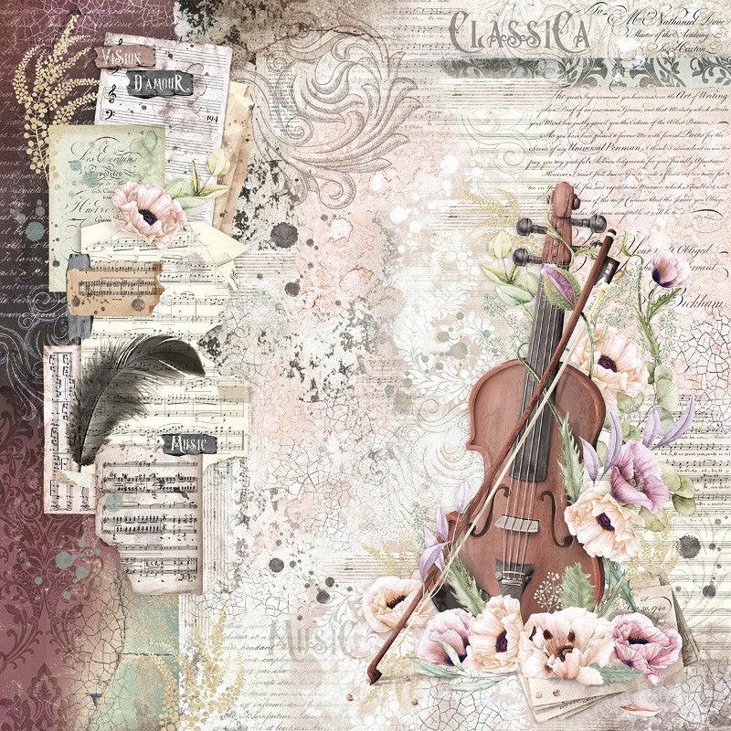 Scrapbook Papierblock 12"x12" - Cygne Noir - Bastelschachtel - Bastelpapier - 