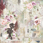 Scrapbook Papierblock 12"x12" - Cygne Noir - Bastelschachtel - Bastelpapier - 