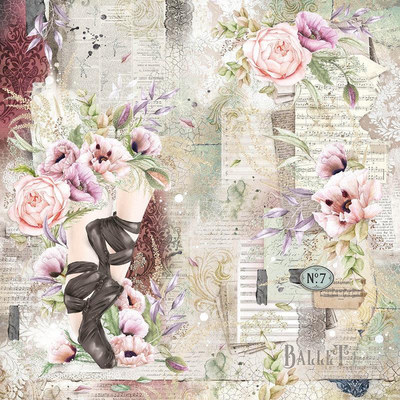 Scrapbook Papierblock 12"x12" - Cygne Noir - Bastelschachtel - Bastelpapier - 