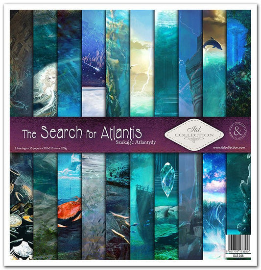 Scrapbook Papierblock 12,2"x12,6" - The search for Atlantis - Bastelschachtel - Scrapbook Papierblock 12,2"x12,6" - The search for Atlantis