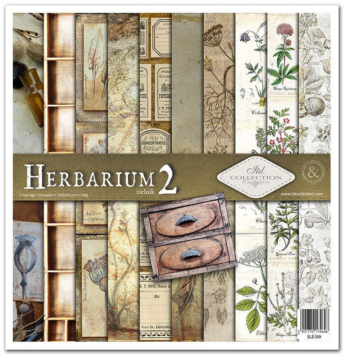 Scrapbook Papierblock 12,2"x12,6" - Herbarium