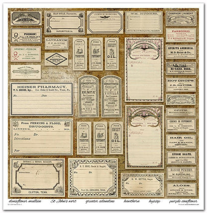Scrapbook Papierblock 12,2"x12,6" - Herbarium - Bastelschachtel - Scrapbook Papierblock 12,2"x12,6" - Herbarium