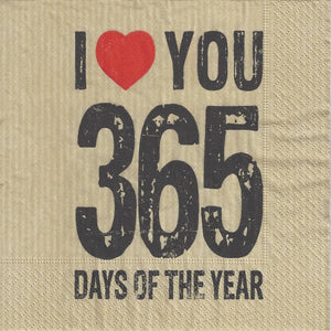 Serviette - 365 days - Bastelschachtel - Serviette - 365 days